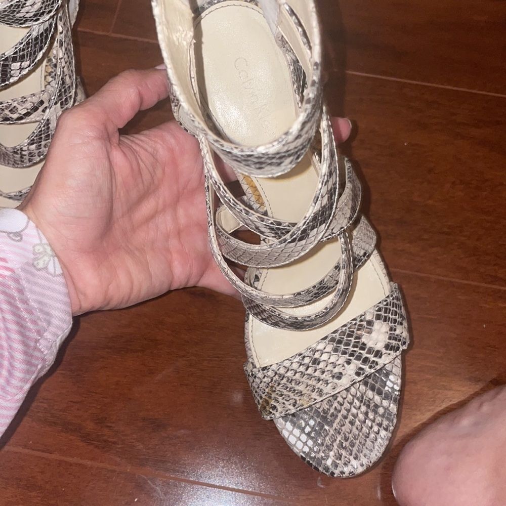 Calvin Klein Python strappy heels - Picture 10 of 15